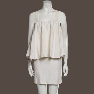 WHIT Silk White Shift Dress Size Petite